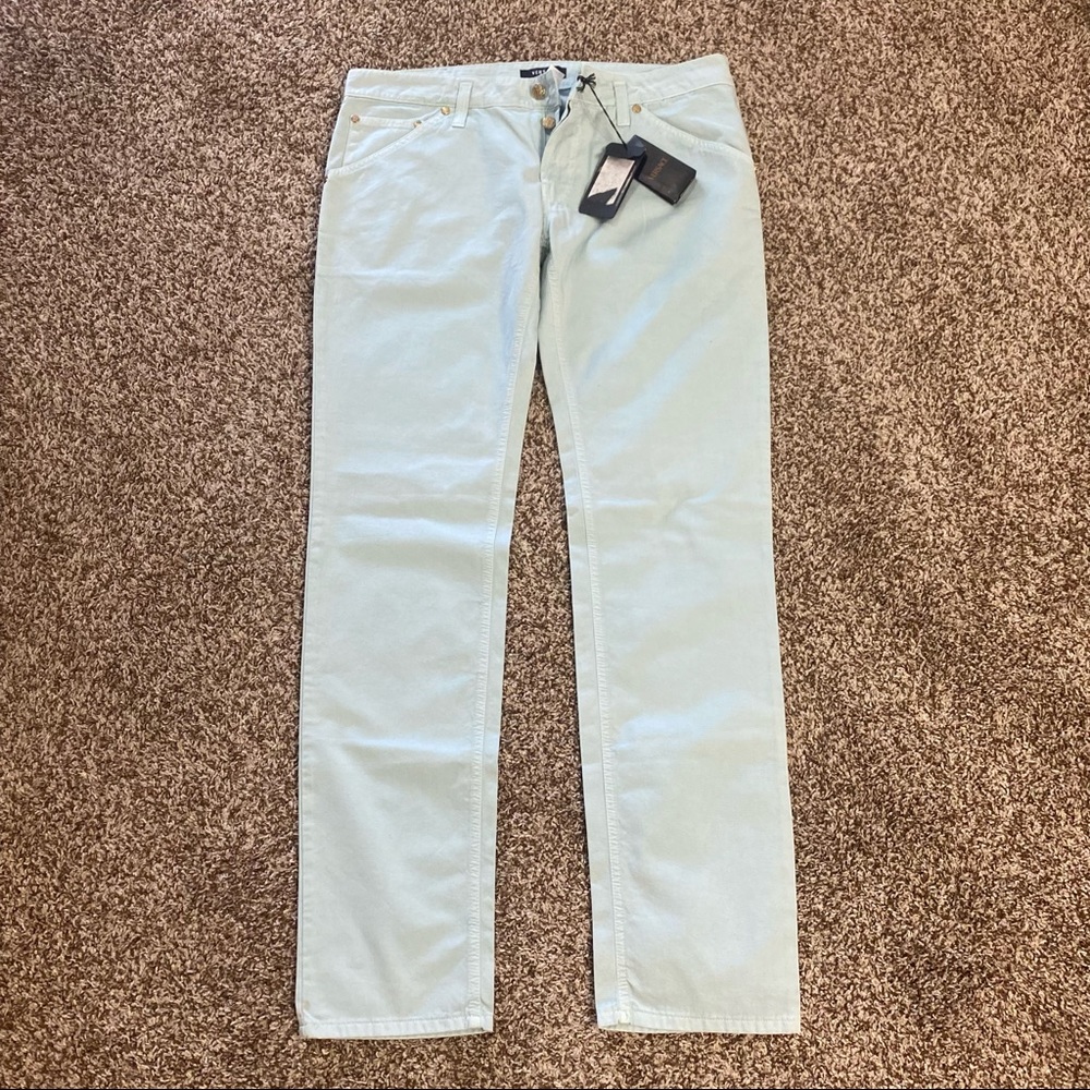 a1609-L5~Gianni Versace~Vintage Womans Baby Blue Jeans Low Price Business Casual